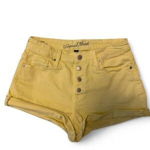 NWT Universal Thread Yellow Highwaisted Button Fly Shorts